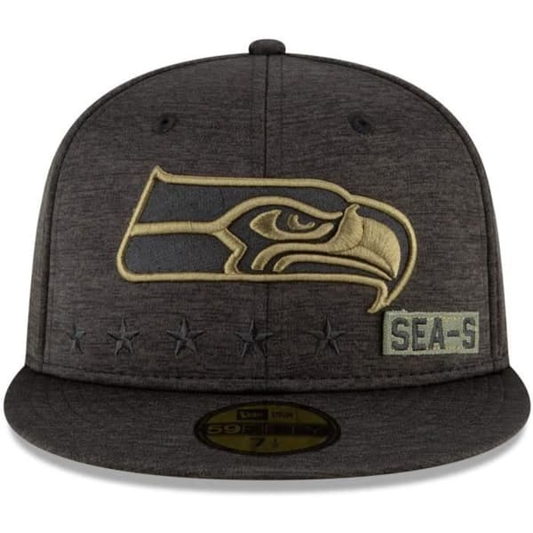 Keps 59FIFTY - New Era - Seattle Seahawks - Svart - 100% polyester - Storlek 7 1/4