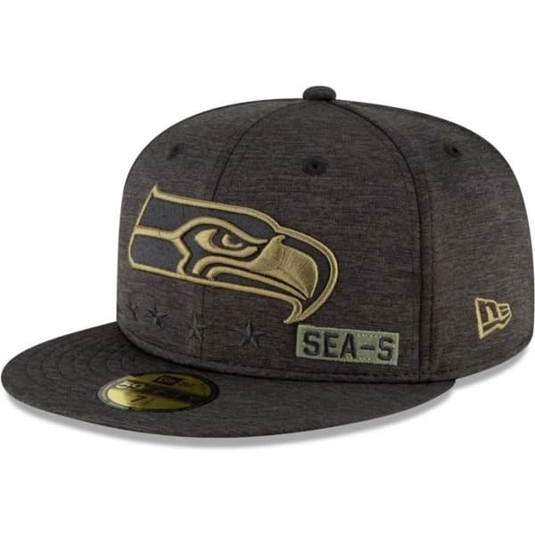 Keps 59FIFTY - New Era - Seattle Seahawks - Svart - 100% polyester - Storlek 7 1/4