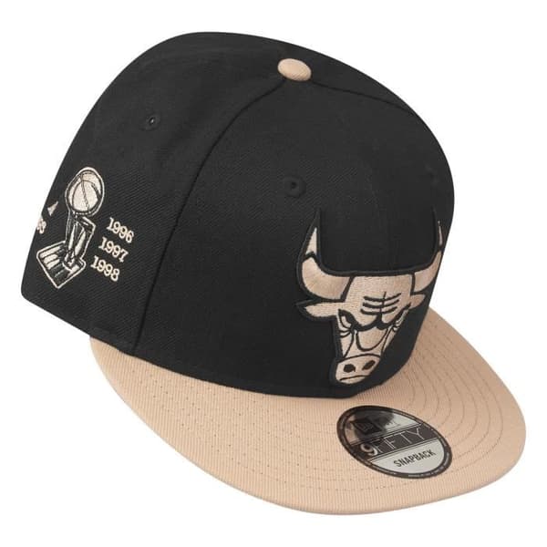 Snapback-keps New Era 9Fifty - CHAMPS Chicago Bulls svart - 100% polyester - Herr