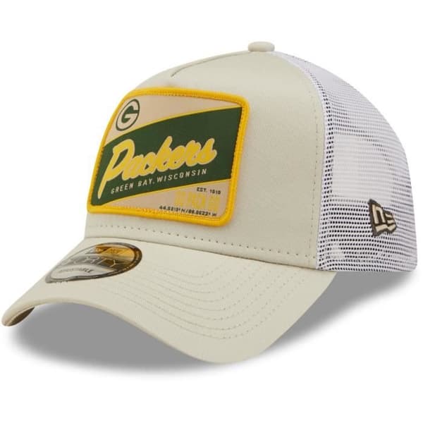 New Era A-Frame Truckerkeps - Green Bay Packers stenbeige