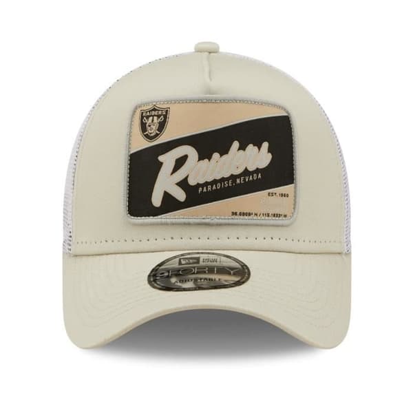 Casquette Trucker A-Frame - NEW ERA - Las Vegas Raiders - Beige - Herr - Sportkläder