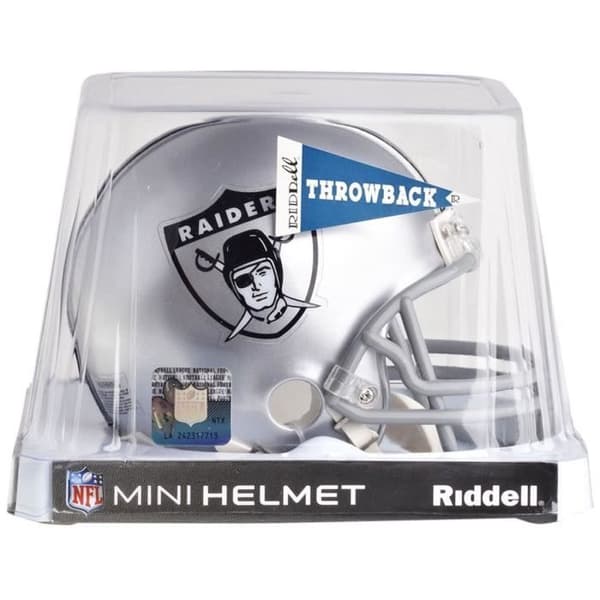 Mini fotbollshjälm Oakland Raiders Throwback 1963 - RIDDELL - Vit - Svart - Plastisk