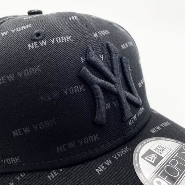 9FORTY-keps - NEW ERA - New York Yankees - Monogram Svart - Justerbar - 100% Bomull