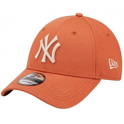 Herrkeps - NEW ERA - Rostanpelsin - Yankees logotyp - Böjt visir