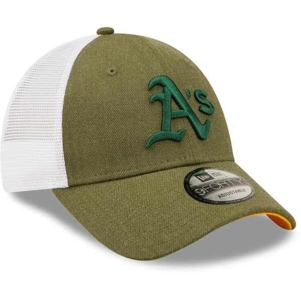 New Era 9Forty Trucker Cap - Oakland Athletics - Vit och grönt - Sportkläder