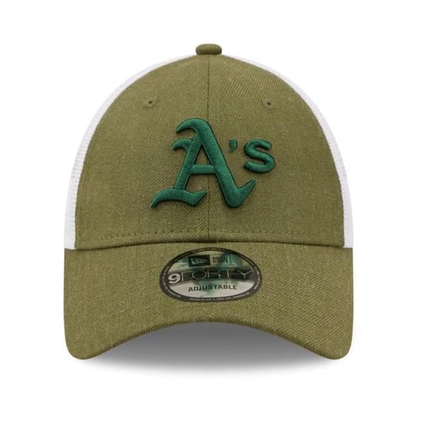 New Era 9Forty Trucker Cap - Oakland Athletics - Vit och grönt - Sportkläder
