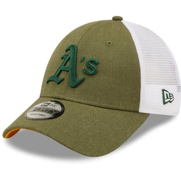 New Era 9Forty Trucker Cap - Oakland Athletics - Vit och grönt - Sportkläder