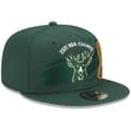 Miniatyrbild 2 av 4: Snapback-keps New Era 9Fifty Milwaukee Bucks Mästare 2021 - Vit och Grön - Vuxen Man - Sommar Sportkläder