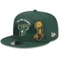 Miniatyrbild 1 av 4: Snapback-keps New Era 9Fifty Milwaukee Bucks Mästare 2021 - Vit och Grön - Vuxen Man - Sommar Sportkläder
