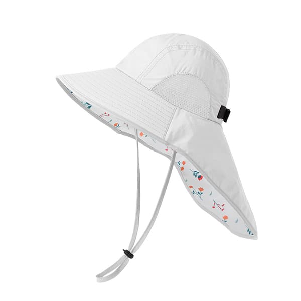 INF Justerbar solhat med nakkeklap (54-58 cm) Model 4
