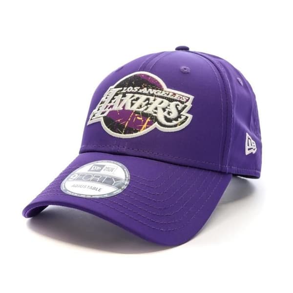 New Era 9FORTY Los Angeles Lakers NBA Print Infill Cap 60298639, Herr, Lila, kepsar