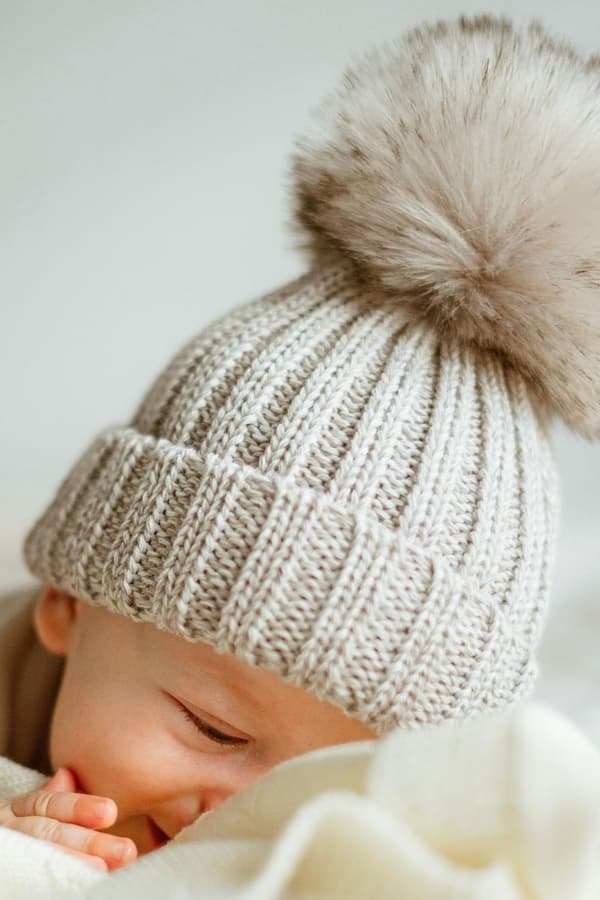 Hat - 100% merinould OLLO BABY - BEIGE 48 (alder 1 - 2 år)
