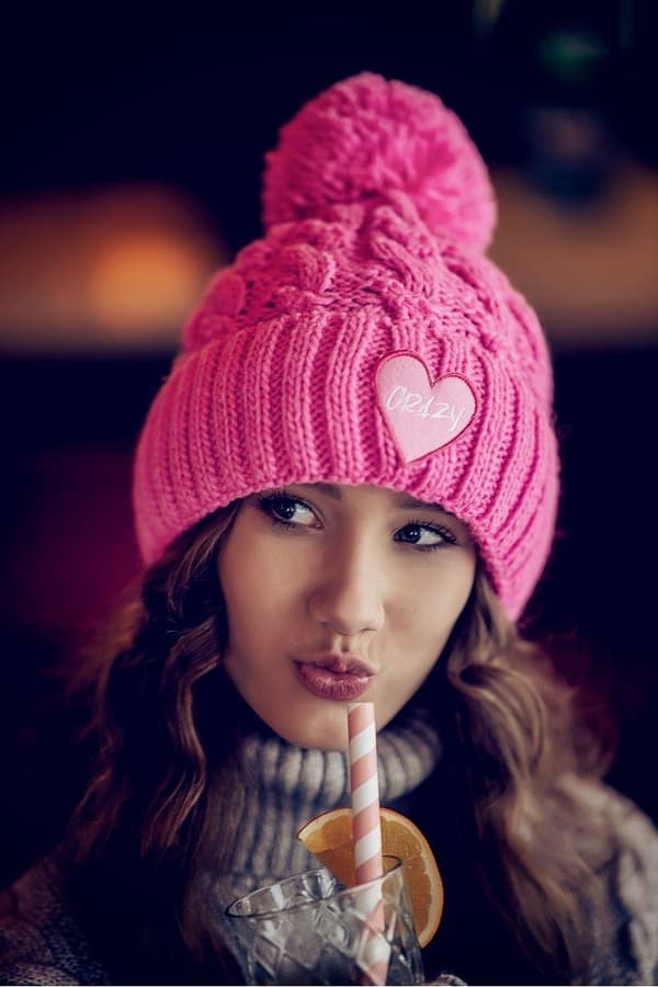 CRAZY Wool Cap - PINK 58 (aikuisten koko)