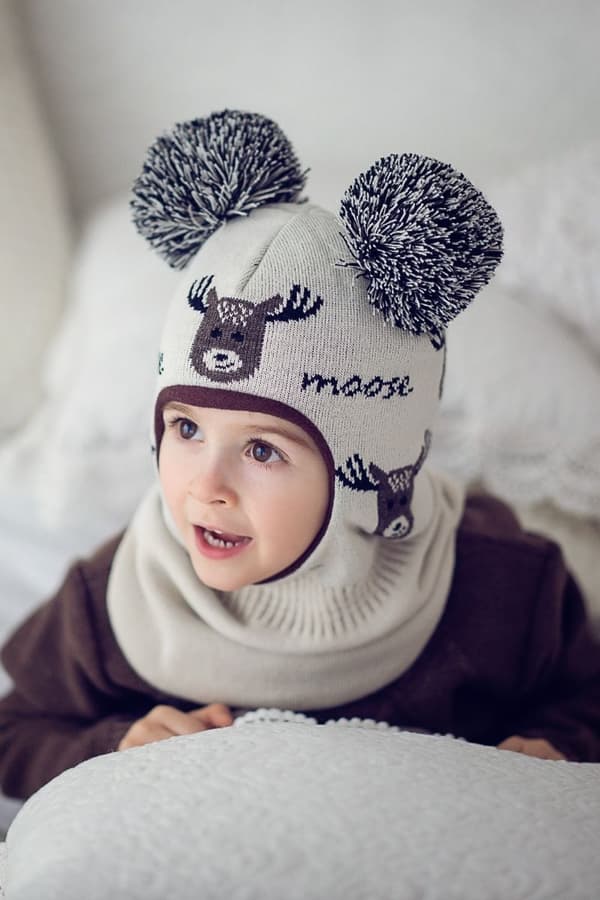ADONE børnebalaclava - BEIGE 50 (alder 2 - 3 år)