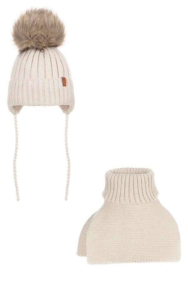 Toddler turtleneck cap AURELIO - BROWN 48 (ålder 1 - 2 år)