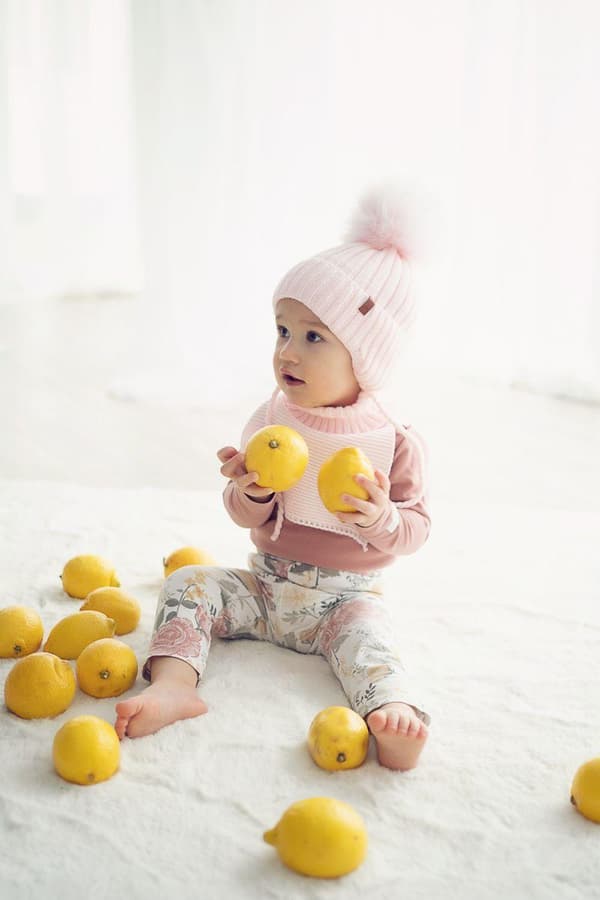Toddler turtleneck cap AURELIO - PINK 48 (alder 1 - 2 år)