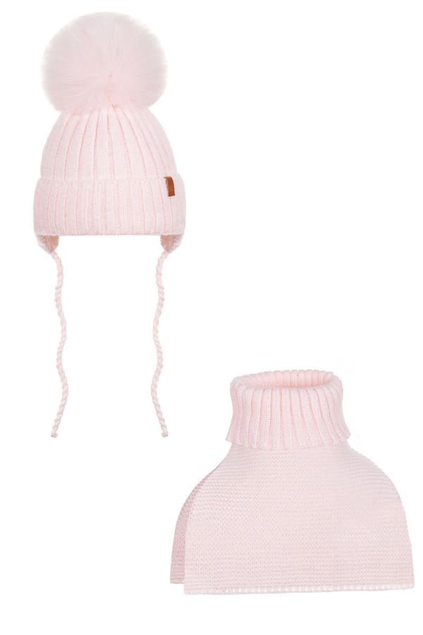 Toddler turtleneck cap AURELIO - PINK 48 (alder 1 - 2 år)