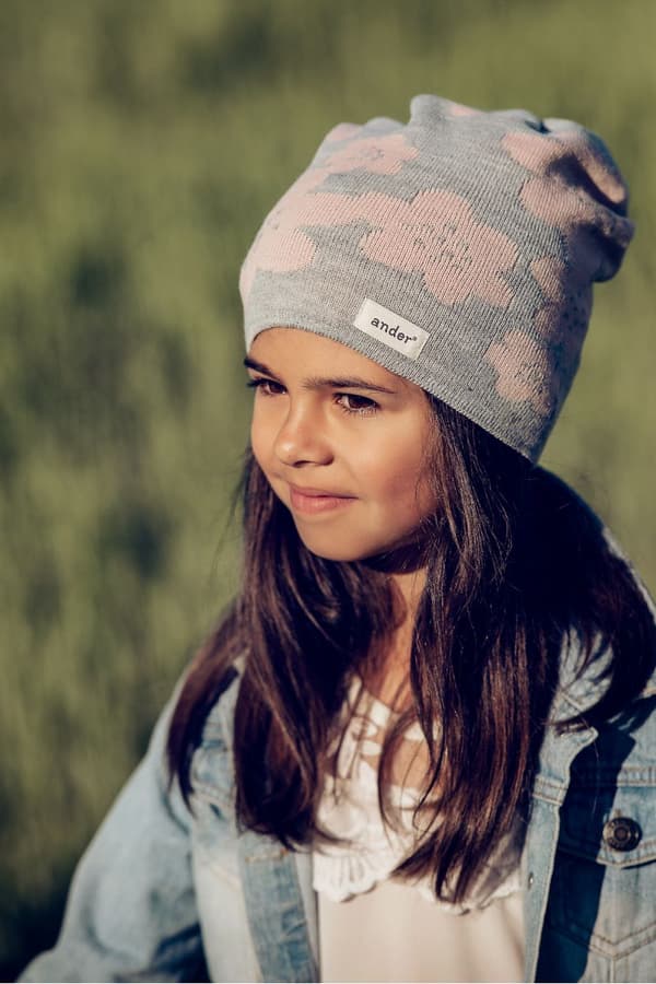 Sommarhatt för tjejer FLOWER GREY Sommarhatt för tjejer FLOWER GREY 54 (ålder 5 - 7 år)
