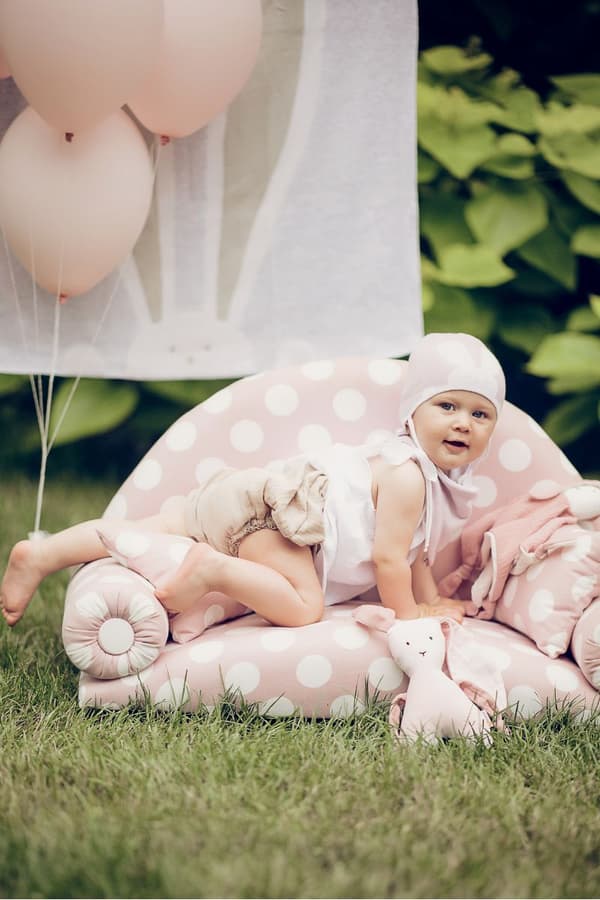 Lasten hattu huivilla BUNNY LILLA