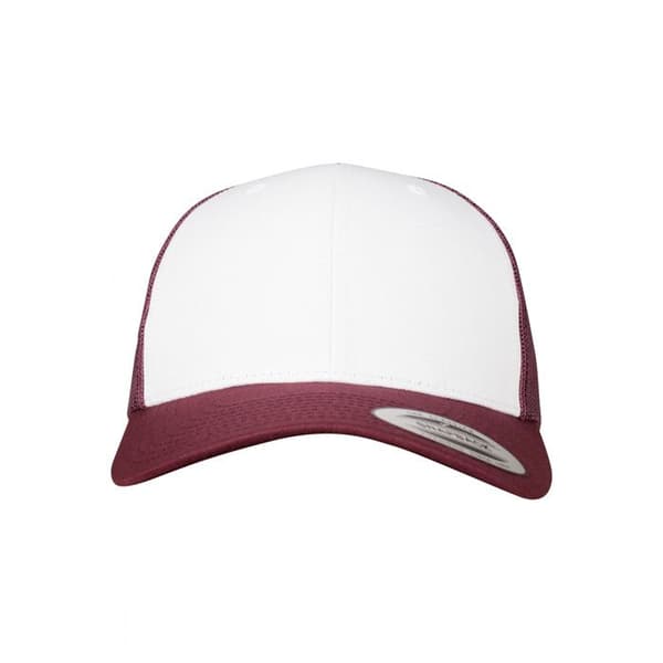 Keps - Flexfit - Retro - Mörkröd/Vit - Unisex - Vår/Sommar