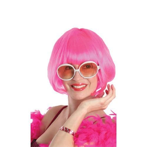 Perruque - Vuxen - Fyrkantig - Fluorescerande Rosa