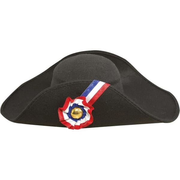 Déguisement - PTIT CLOWN - Napoleons tricornhatt för vuxna imitation ull - Svart - Kvinna - Inuti