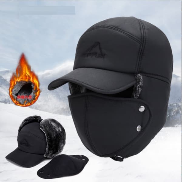 Supplex VARM VINTER SVART SKIDMASK Balaklava med VISIR