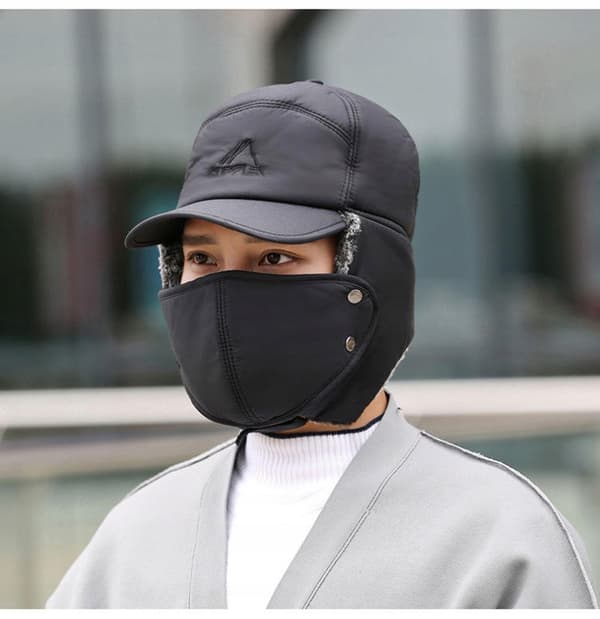Supplex VARM VINTER SVART SKIDMASK Balaklava med VISIR