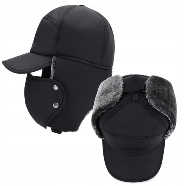 Supplex VARM VINTER SVART SKIDMASK Balaklava med VISIR