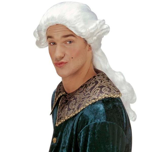 Louis XV Herr Marquis / Marquises Peruk - WIDMANN - Vit - Peruk - Vit