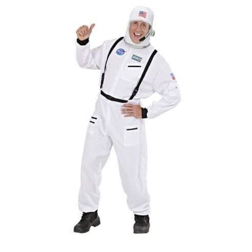 Kostym - WIDMANN - Astronauthjälm i tyg - Vit - Vuxen - Falsk mikrofon