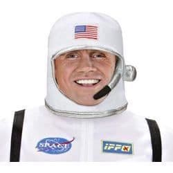 Kostym - WIDMANN - Astronauthjälm i tyg - Vit - Vuxen - Falsk mikrofon