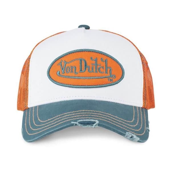 Baseball Trucker Keps - VON DUTCH - Hun - Orange - Sliten skärm-effekt - Justerbar one size