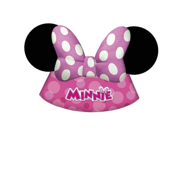 6 MINNIE-HATTAR av kartong