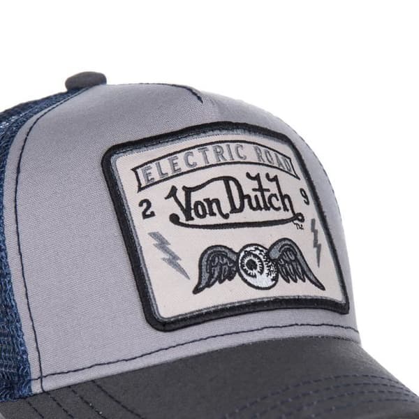 Trucker Keps - Von Dutch - SQUARE - Justerbar Snapback - Blå - Flying Eye Badge
