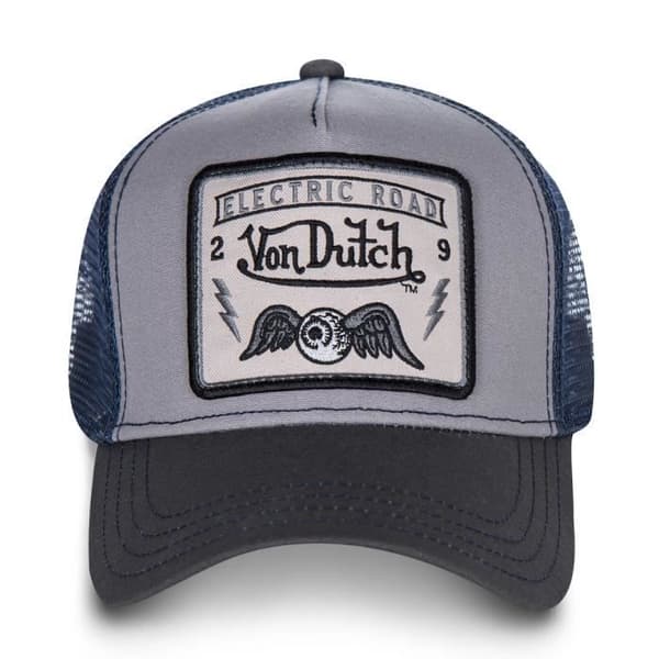 Trucker Keps - Von Dutch - SQUARE - Justerbar Snapback - Blå - Flying Eye Badge