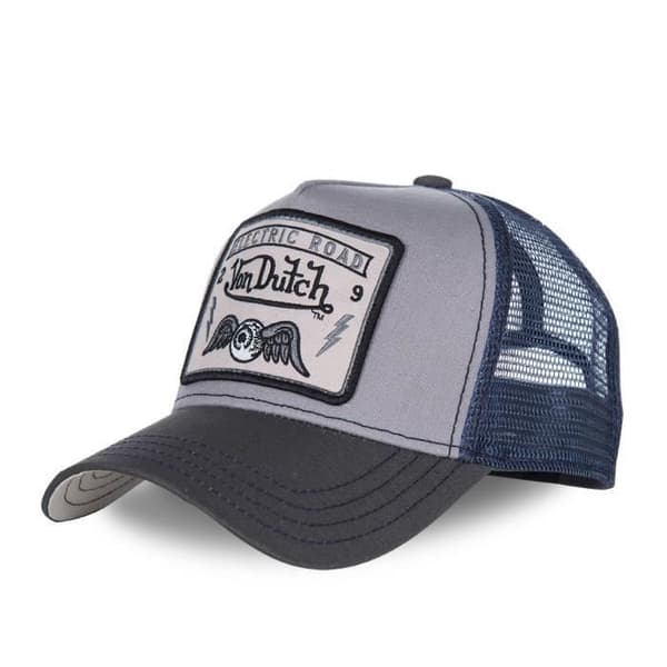 Trucker Keps - Von Dutch - SQUARE - Justerbar Snapback - Blå - Flying Eye Badge