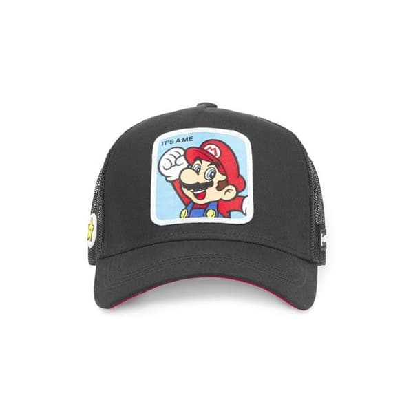 Super Mario Trucker Keps - CAPSLAB - Mario It's Me - Snapback - Svart