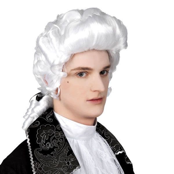 Barockperuk för män - Märke - Modell - Vit - Inomhus - Vuxen