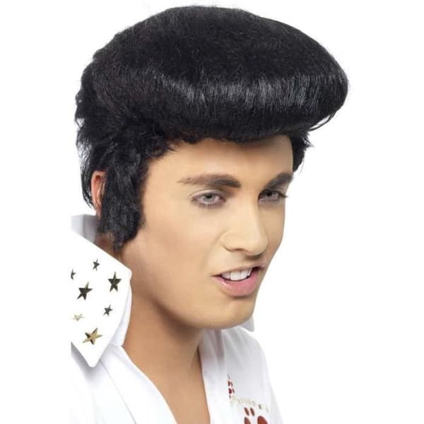 Peruk - SMIFFY'S - Elvis Luxe - Svart - Herr - Inomhus