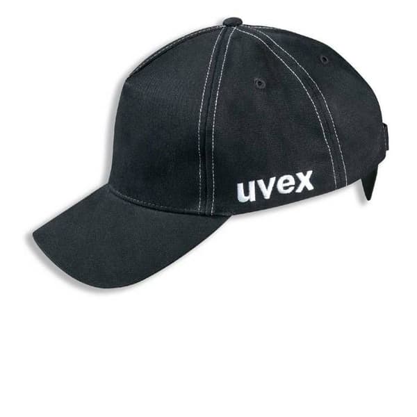 Anti-bump cap - Uvex - U-Cap Sport - Justerbar 55-59cm - Hårt skal - Svart