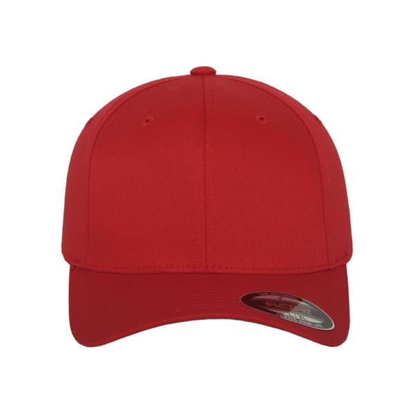Casquette - Flexfit - Wooly Combed - Ljus Röd - Sportkläder - Unisex