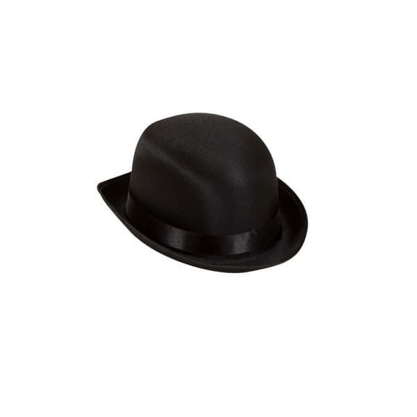 Chapeau Melon Satin Noir Luxe - WIDMANN - Melon Satin - Vuxen - Blandad - Inomhus