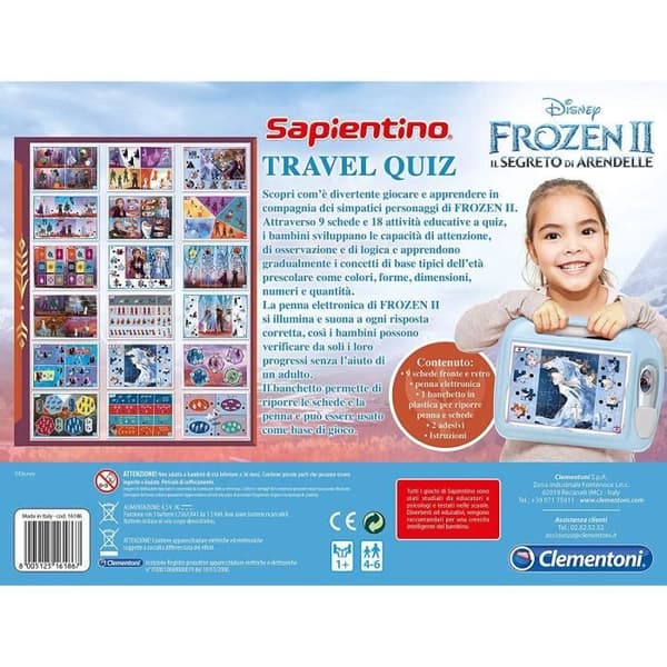 Frozen 2 resespel - Clementoni - 16186 - Interaktiv frågesport för barn