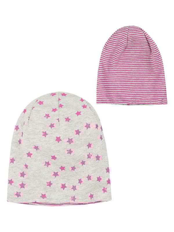Dubbelsidig babymössa, rosa, docka