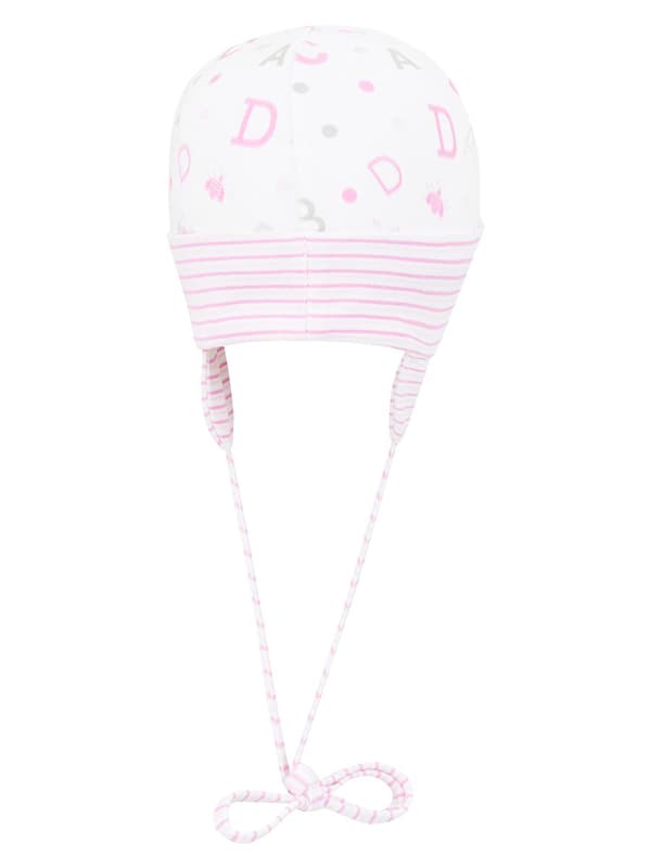 Babymössa knuten rosa docka