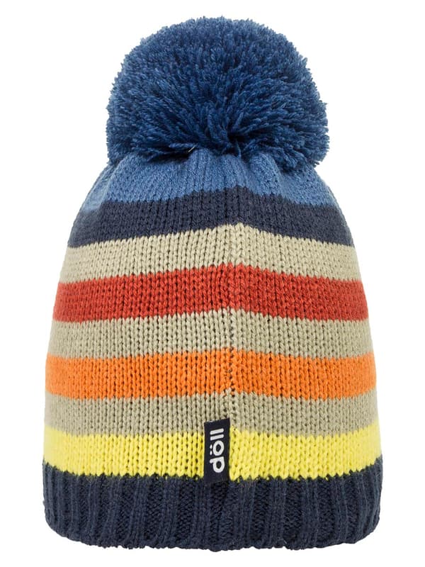 Barnens vintermössa med pompom docka