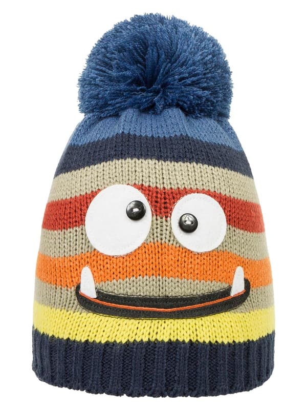 Barnens vintermössa med pompom docka