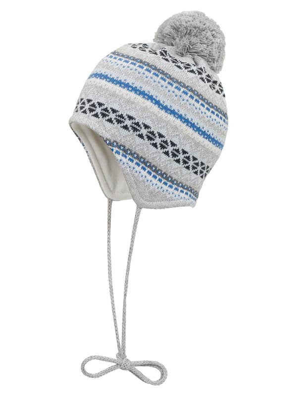 Babymössa knuten med en pompom Döll