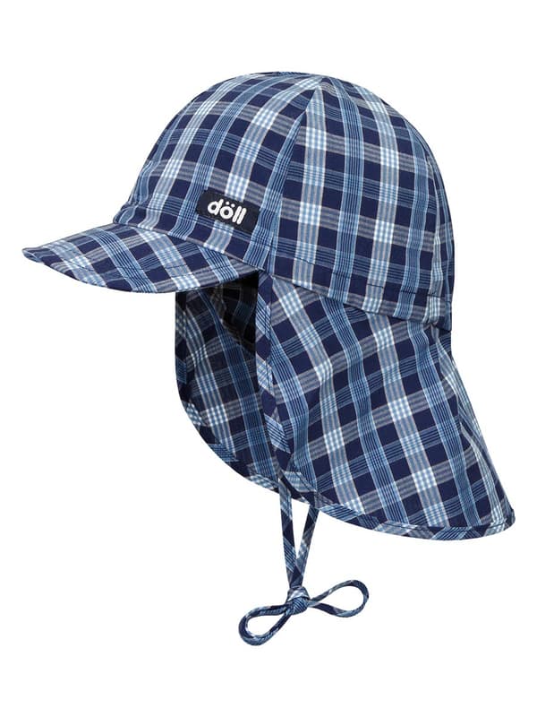 Döll snörkeps med visir och nackskydd